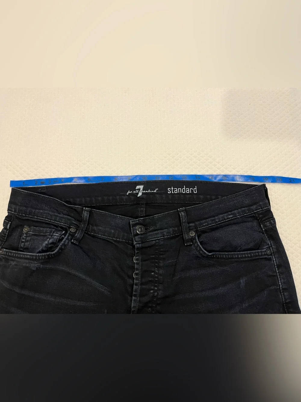 7 For All Mankind Men's Standard Jeans in DK Navy 36